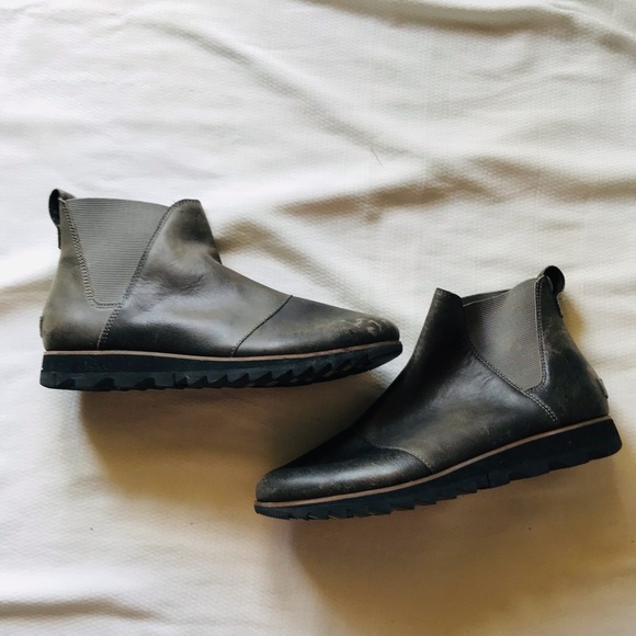 Sorel Shoes - Sorel Gray Leather Ankle Boots